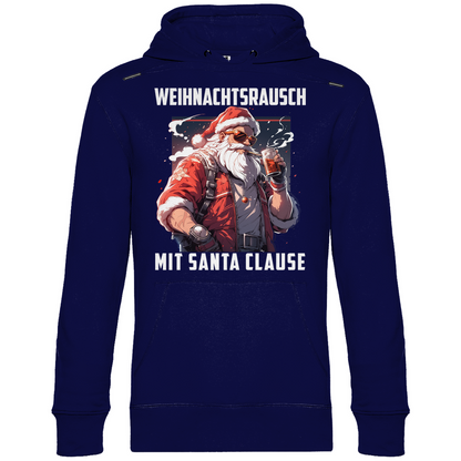 Weihnachtsrausch mit Santa Clause - Unisex Hoodie Navy Blue