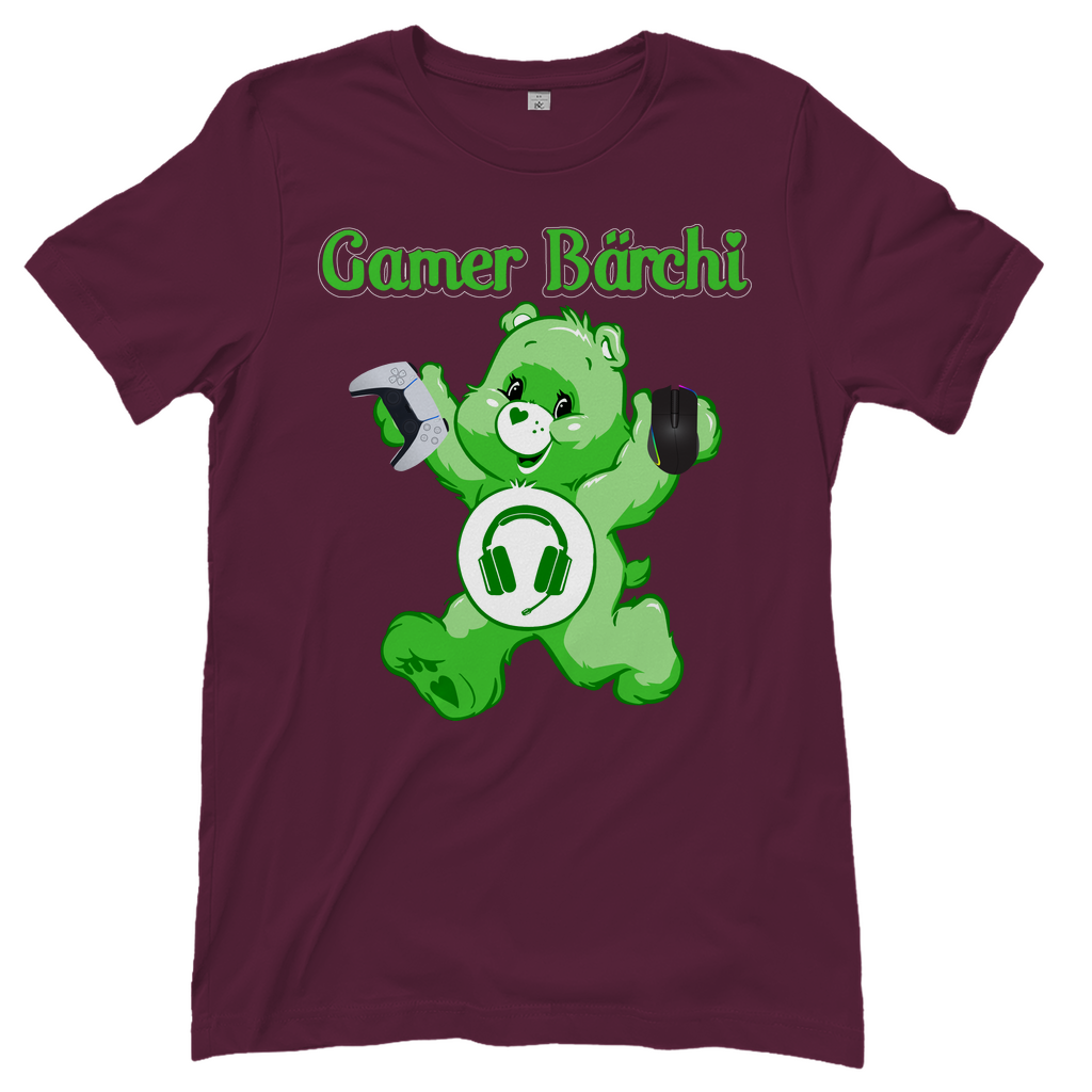 Gamer Bärchi - Glücksbärchi - Damenshirt Burgundy