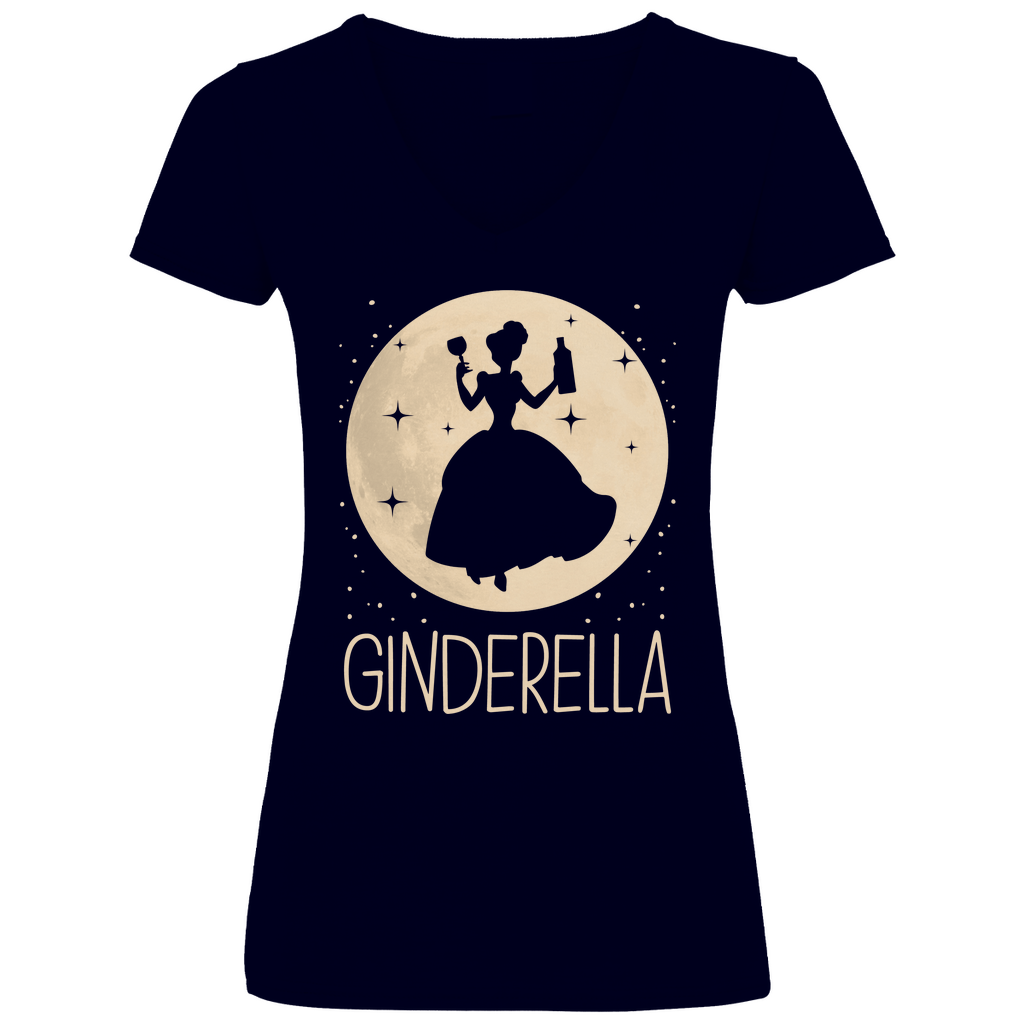 Mond Prinzessin - Ginderella - V-Neck Damenshirt