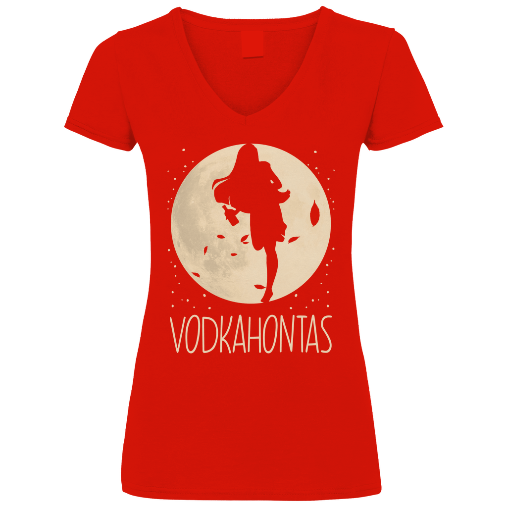 Mond Prinzessin - Vodkahontas - V-Neck Damenshirt