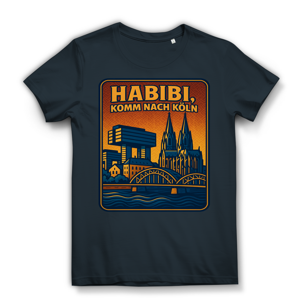 Habibi komm nach Köln - Damen Premium Bio T-Shirt Dark Grey