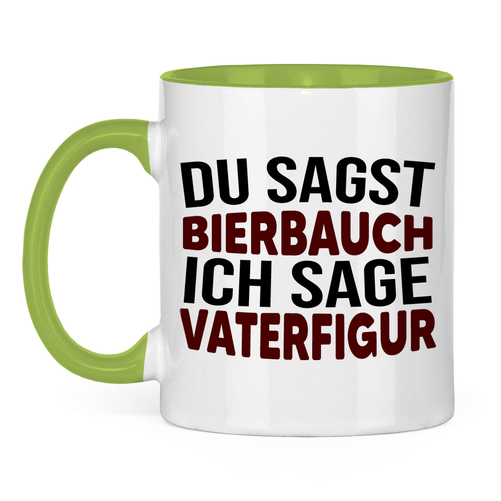 Du sagst Bierbauch ich sage Vaterfigur - Tasse zweifarbig