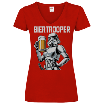 Biertrooper - Star Wars Stormtrooper - V-Neck Damenshirt Red