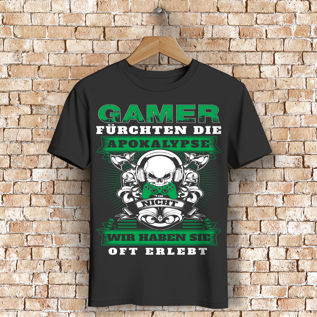 Gamer Shirt – Apokalypse Spruch für Konsolenhelden und Survival Fans