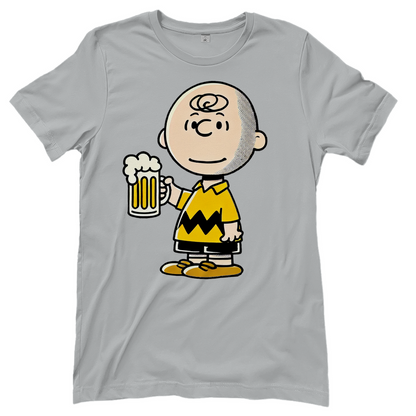 Charly Brown mit Bier -  Die Peanuts - Damenshirt