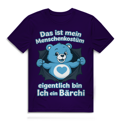 Herren Premium Bio T-Shirt Menschenkostüm eigentlich bin ich ein Bärchi Urban Purple