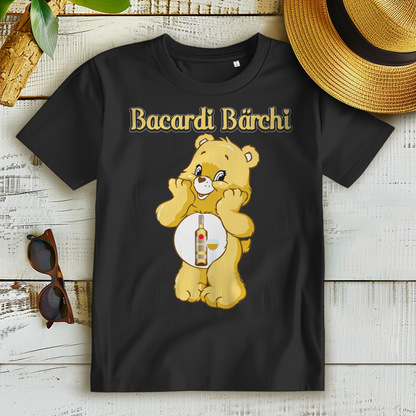 Bacardi Bärchi Glücksbärchi - Damen Premium Bio T-Shirt Schwarz