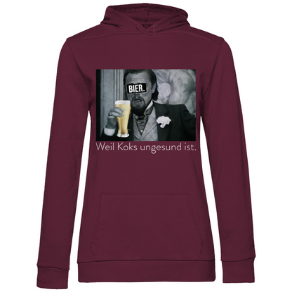 Leonardo DiCaprio - Bier weil Koks ungesund ist - Damen Hoodie Wine