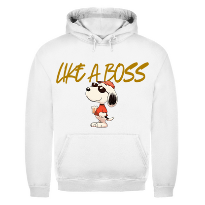 Peanuts Snoopy mit Bier Like a Boss - Herren Hoodie