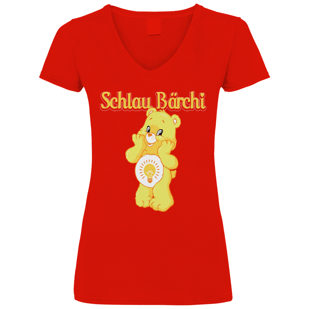 Schlau Bärchi - Glücksbärchi - V-Neck Damenshirt