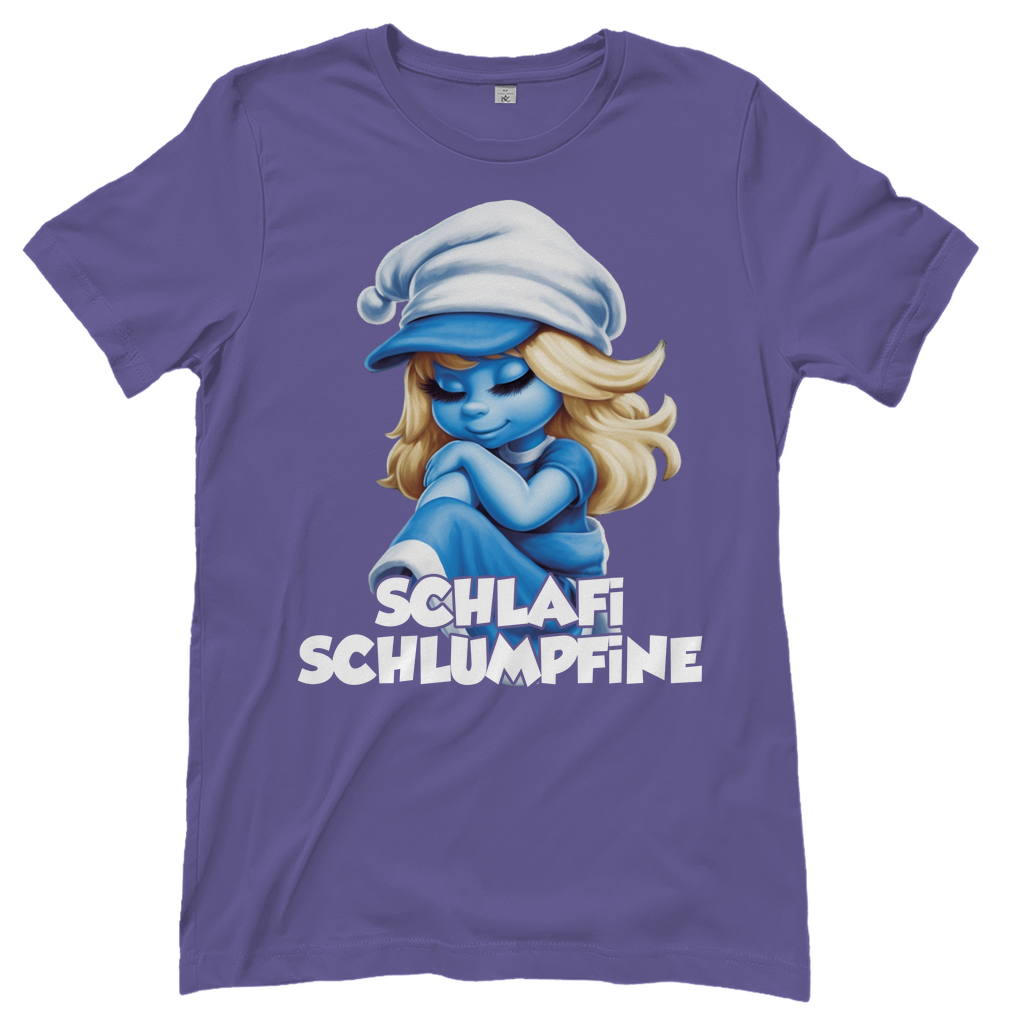Schlafi Schlumpfine Grafik - Damenshirt Millennial Lilac