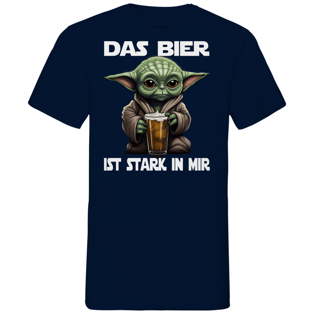 Das Bier ist stark in mir - Baby Yoda Grogu - Herren V-Neck Shirt