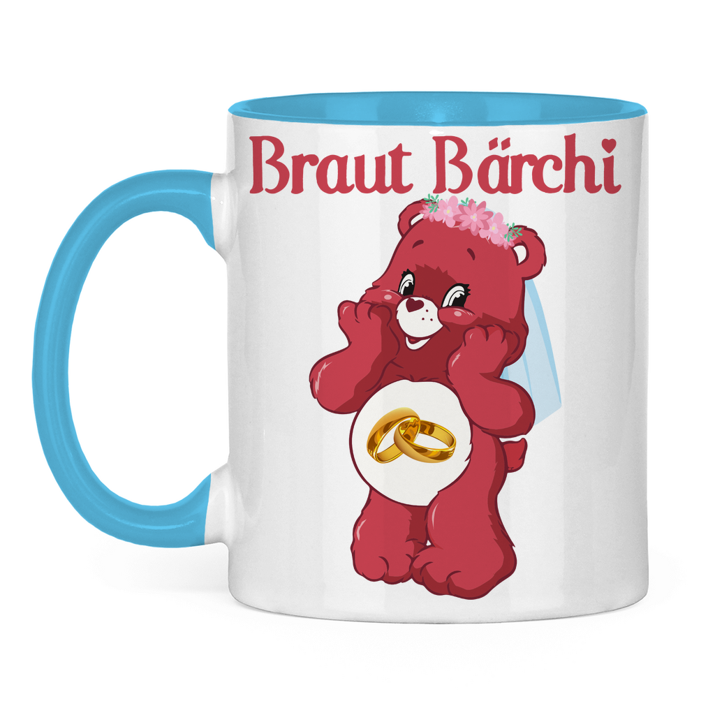 Braut Bärchi - Glücksbärchi - Tasse zweifarbig Light Blue