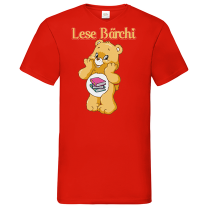 Lese Bärchi - Glücksbärchi - Herren V-Neck Shirt