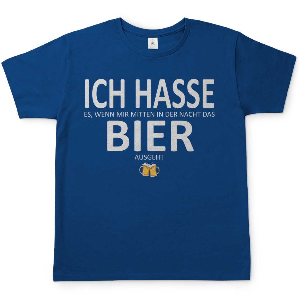 Hasse es wenn mir Bier ausgeht - Herren Shirt Royal Blue