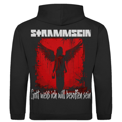 Strammsein Gott weiß ich will besoffen sein - Herren Hoodie Jet Black