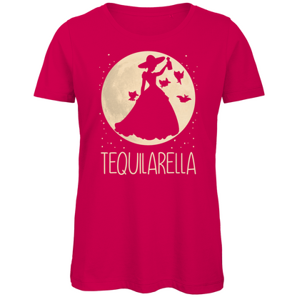 Mond Prinzessin - Tequilarella - Damen Premium Bio T-Shirt Fuchsia
