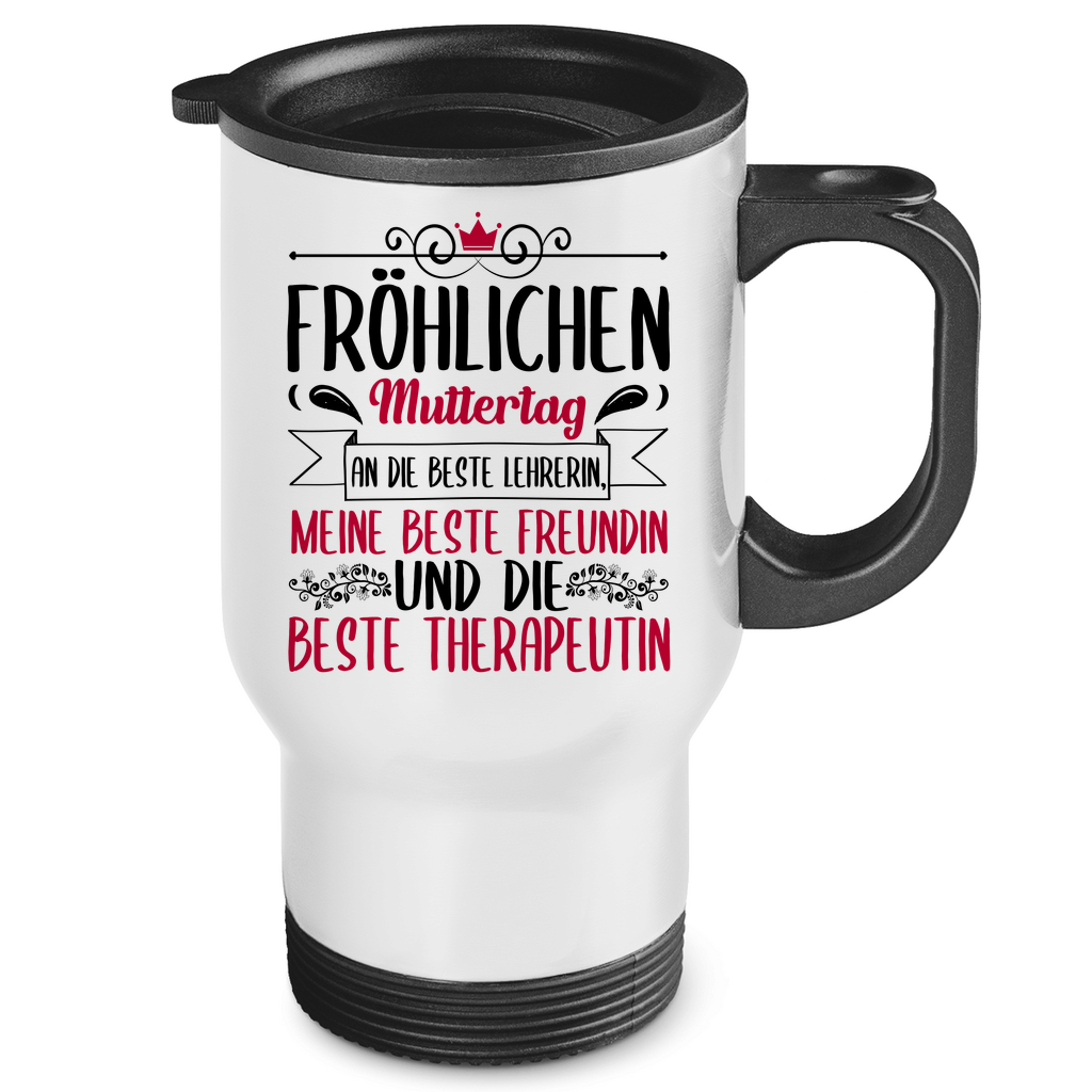 Fröhlichen Muttertag an die beste Mutter - Edelstahl-Thermobecher White One size