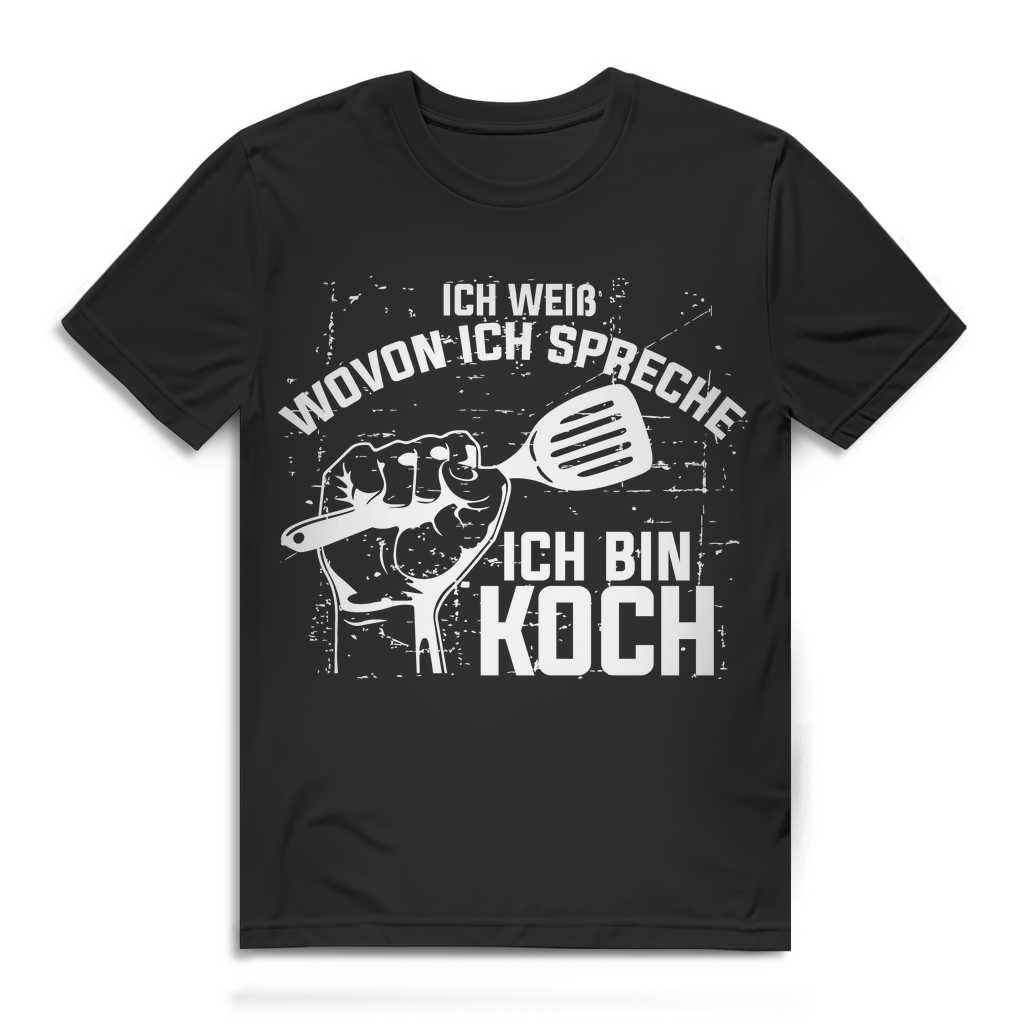 Ich bin Koch Shirt Männer – Lustiges Koch Geschenk mit Pfannenwender Motiv Black