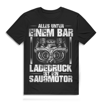 Turbo Tuning Shirt Männer – „Alles unter einem Bar ist ein Saugmotor“ Geschenk Black