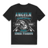 Herren T-Shirt Angeln ist etwas zwischen Sport und Passion Bio Baumwolle Black