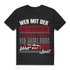 JDM Shirt Männer "Wer mit der Seitenscheibe Fliegen fängt der meist einen Japaner lenkt" Black