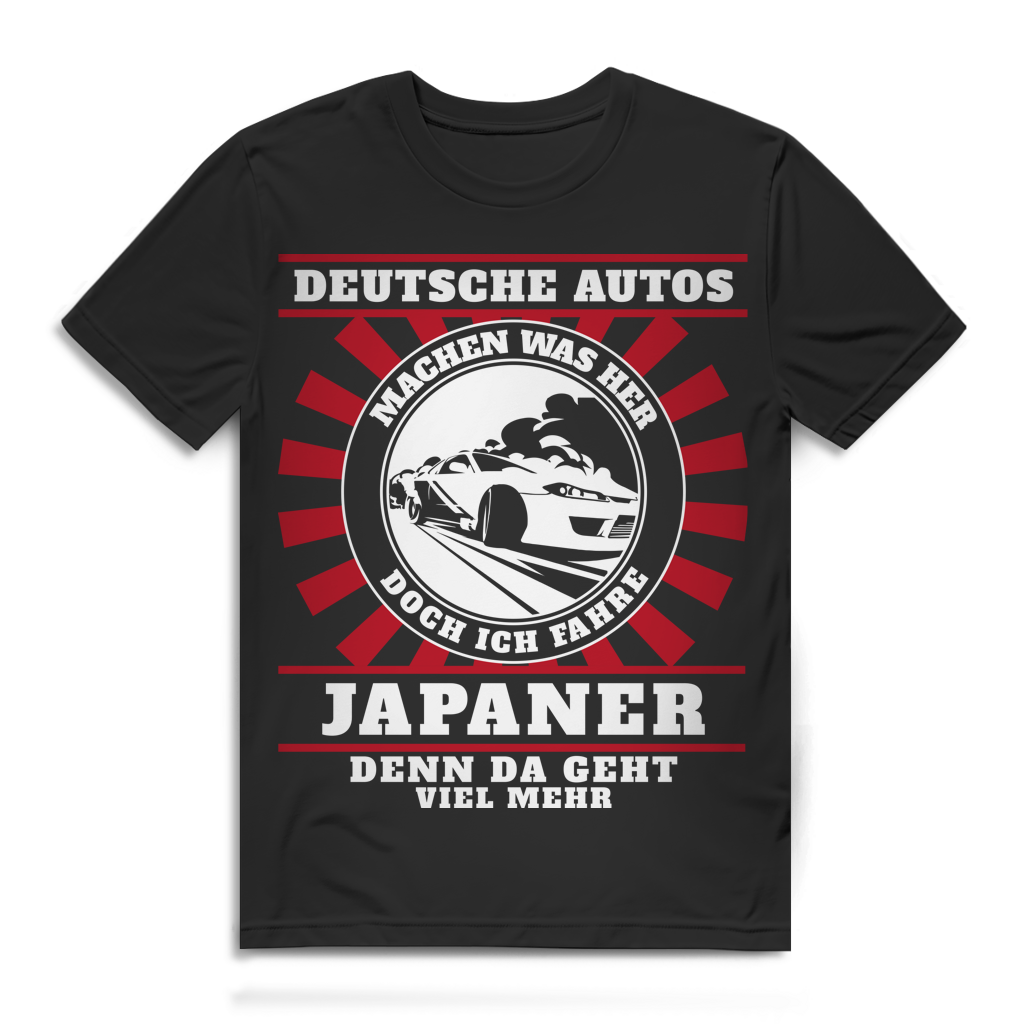 JDM Driftshirt Männer – Japaner fahren statt Standard – Tuning Statement Black