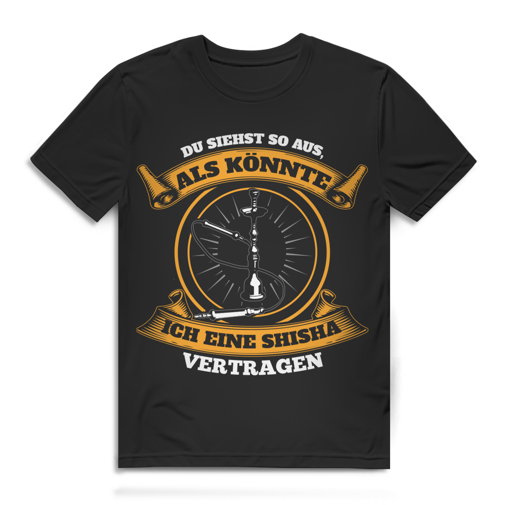 Hookah Funshirt – Männer T-Shirt mit Shisha-Motiv &amp; Spruch Black