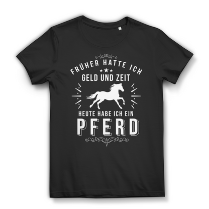Reiten ist teuer – Funshirt für Pferdeliebhaberinnen mit ironischem Spruch Black