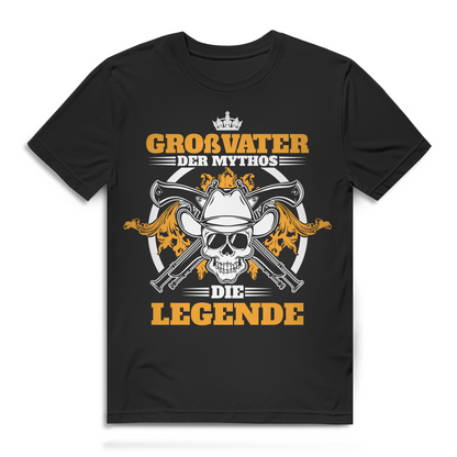 Geschenk für Opa – Lustiges Herren T-Shirt „Großvater die Legende“ Black
