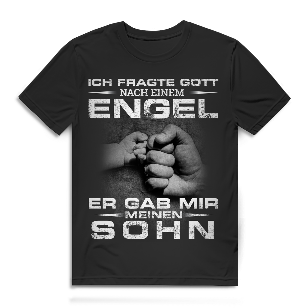 Ich Fragte Gott Nach Einem Engel Er Gab Mir Meinen Sohn Herren Premium Bio T-Shirt Black