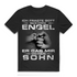 "Ich fragte Gott nach einem Engel er gab mir meinen Sohn" Vater-Sohn T-Shirt mit Engel-Spruch Herren Black
