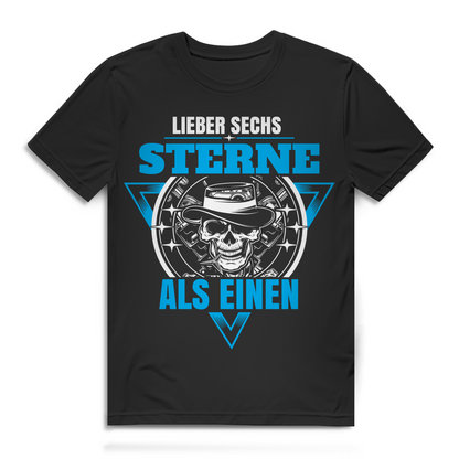 Lieber sechs Sterne als einen T-Shirt für Männer Black