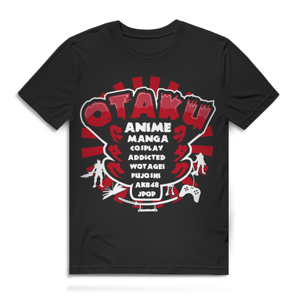 Otaku Shirt – Anime Manga Cosplay Addicted – Otaku Culture T-Shirt Black