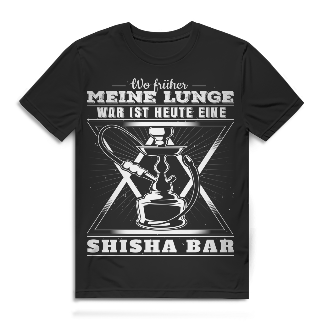 Shisha Bar T-Shirt – Lunge war gestern – Männer Funshirt Black