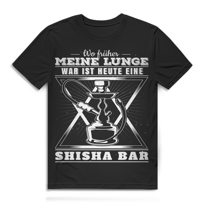 Shisha Bar T-Shirt – Lunge war gestern – Männer Funshirt Black
