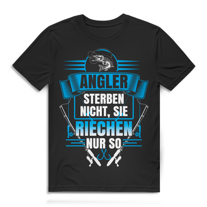 Angel Spruch T-Shirt – Männer Funshirt für Angler mit Humor Black