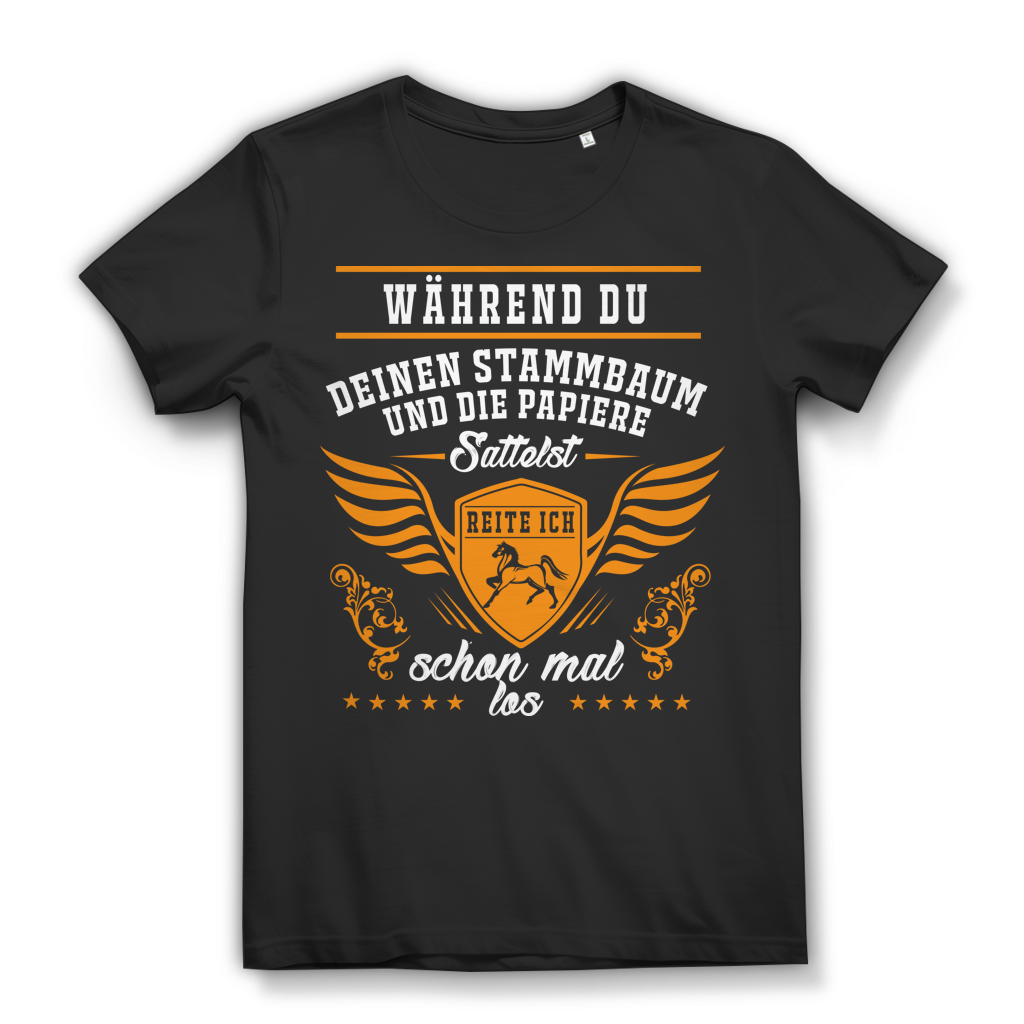 Reiterin Funshirt – Ich reite schon mal los – Pferdeliebhaber T-Shirt Black
