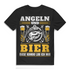 Angler Shirt mit Bier Spruch – Perfekt für Männer die fischen & trinken Black