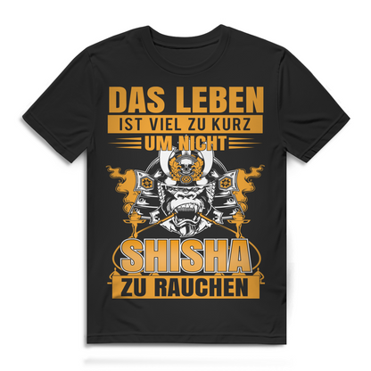 Lustiges Shisha Shirt Männer – Leben zu kurz um nicht Shisha zu rauchen Black