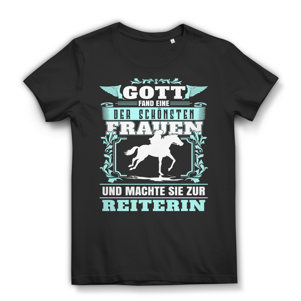 Lustiges Reiterin Shirt Damen – Geschenk für Pferdeliebhaberin – Pferde T-Shirt Black