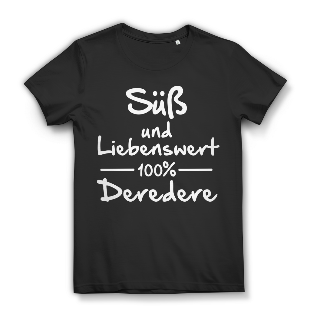 Deredere Shirt – Süß und liebenswert Anime Design für Otaku Girls mit Herz Black