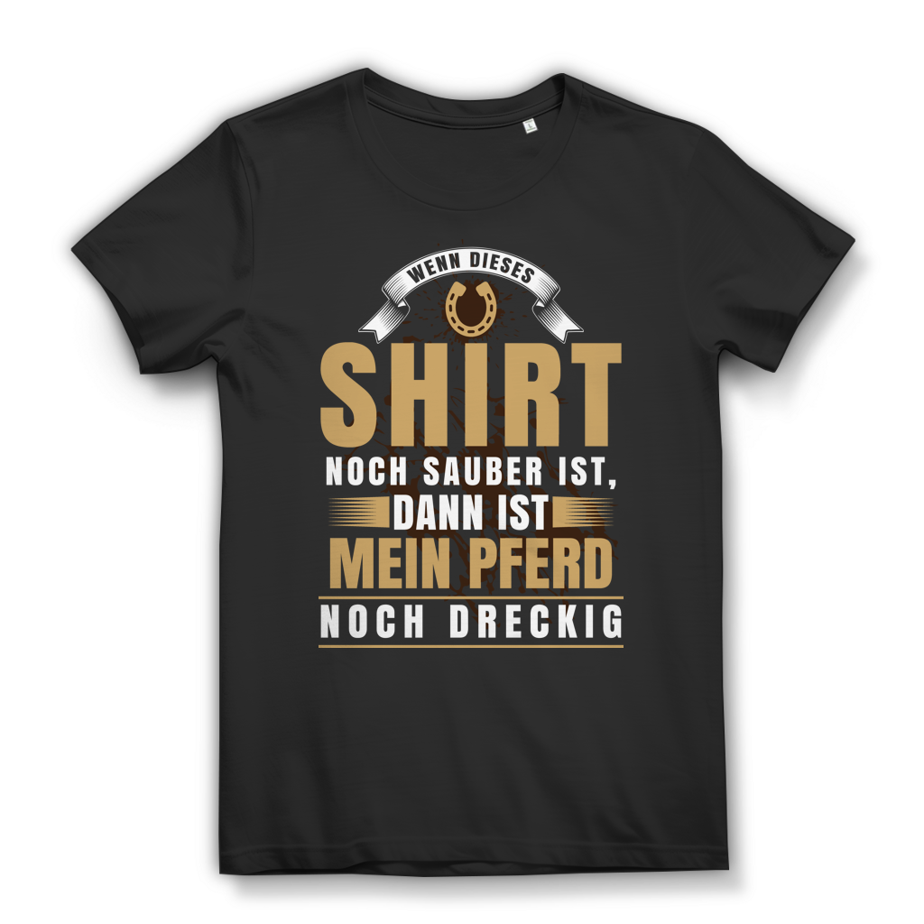 Pferde Spruch Shirt – Reitstall Look für echte Pferdeliebhaberinnen Black