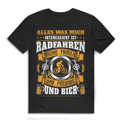 Fahrrad T-Shirt Herren – Radfahren Familie Freunde Bier Geschenk Idee Black