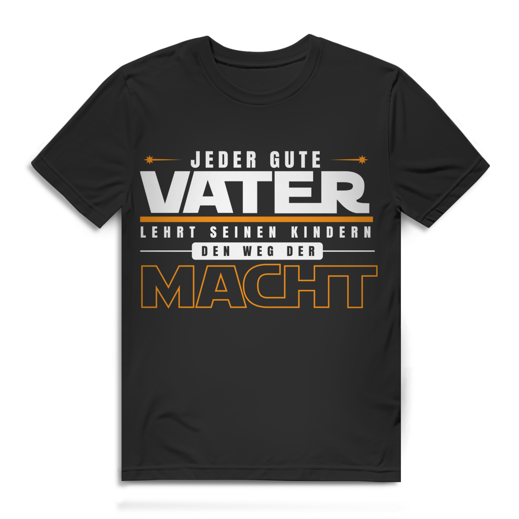 Herren T-Shirt Jeder gute Vater lehrt seinen Kindern den Weg der Macht Black