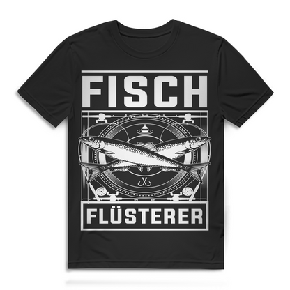 Fisch Flüsterer Angler Shirt – Lustiges T-Shirt für Hobby Fischer Männer Black