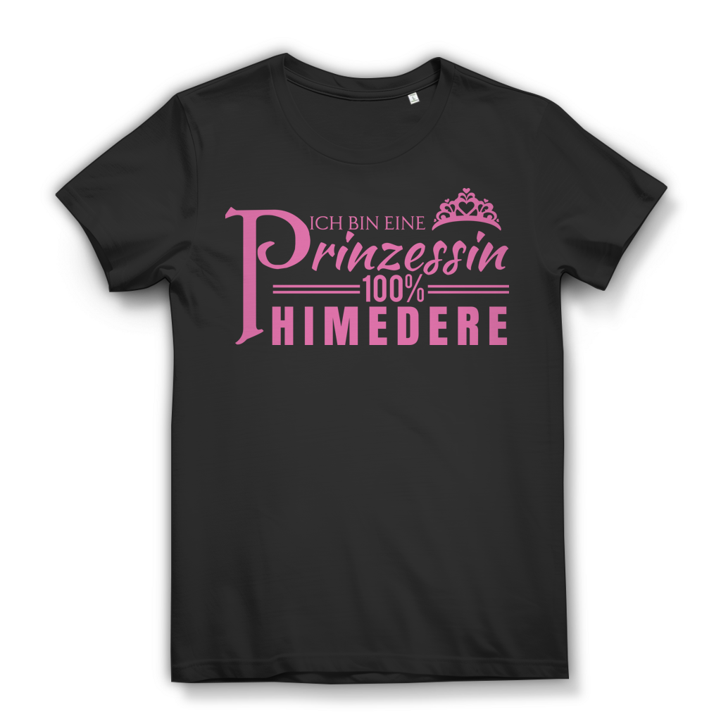Anime Shirt für Frauen – Ich bin eine Prinzessin 100 % Himedere – Bio T-Shirt Black