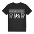 Kaffee Angeln Bier Shirt - Plan für heute - Geschenk für Angler T-Shirt Black