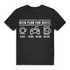 Kaffee Zocken Bier T-Shirt – Gaming Bio Shirt Herren – Geschenk für Gamer Black