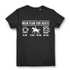 Damen T-Shirt Reiten Kaffee Bier – Geschenk für Reiterin – Bio Baumwolle Black